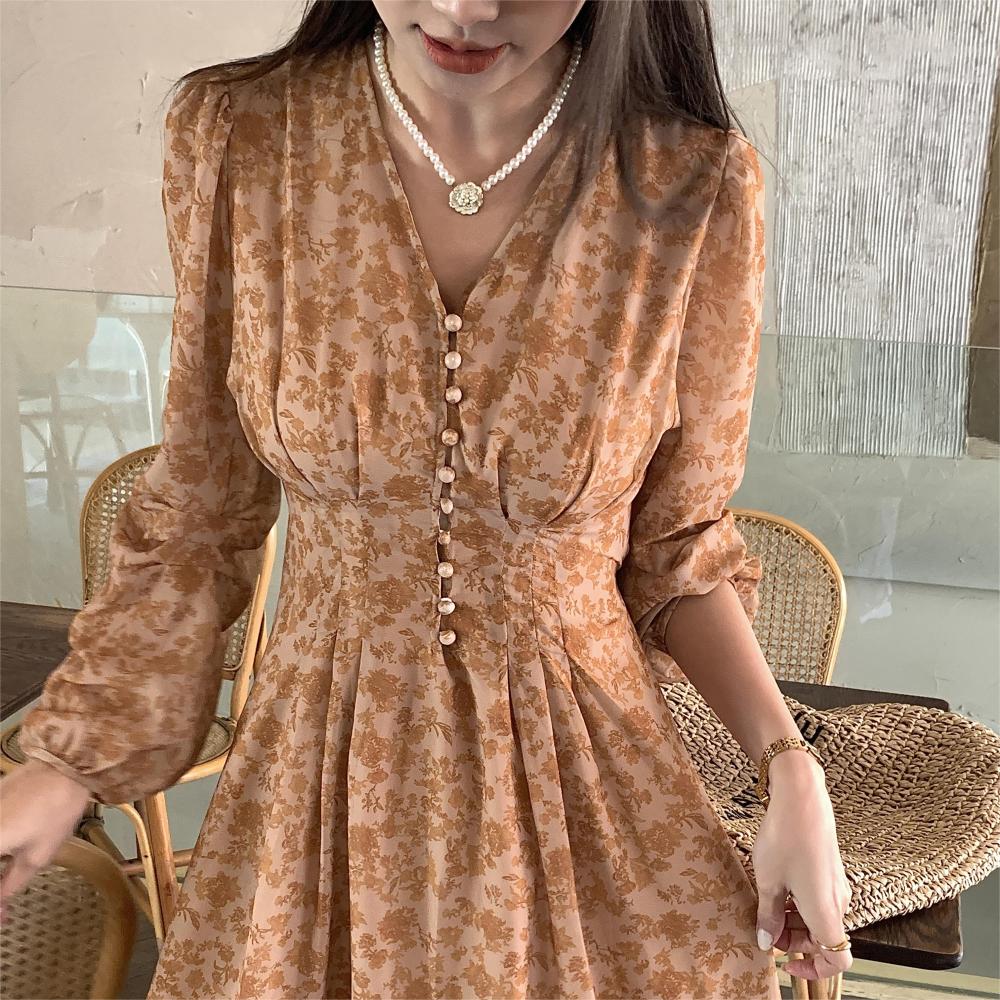 Sundress Midi Floral - Vestido floral longo do vintage feminino