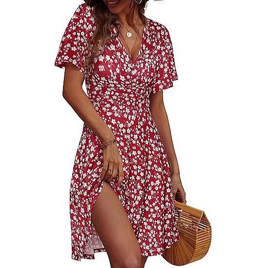 Sundress Midi Floral - Vestido Midi Feminino Sem Mangas com