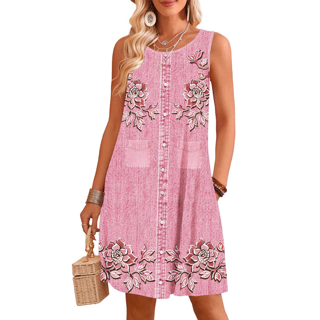 Sundress Midi Floral - Vestido Feminino de Verão com Estampa