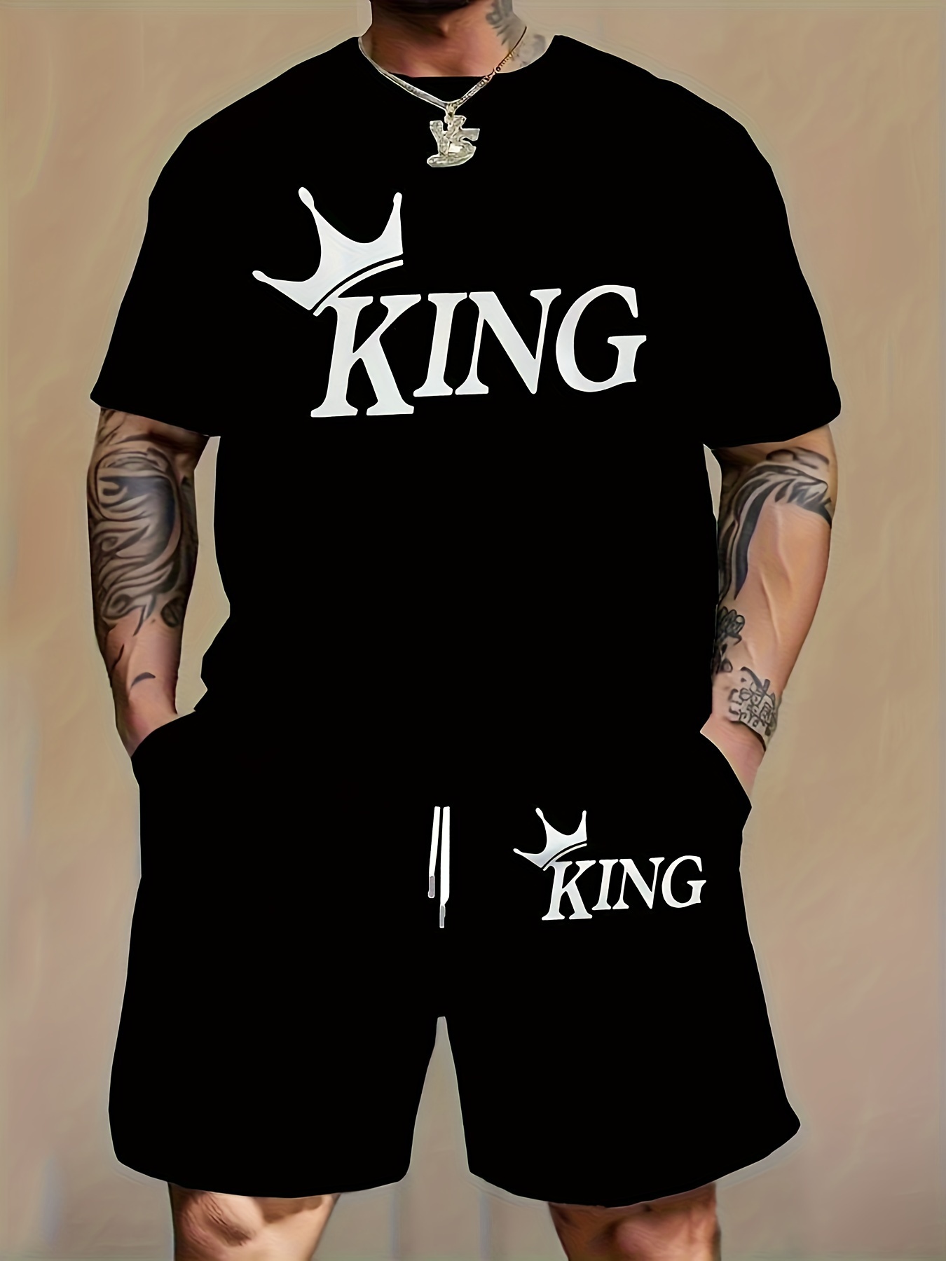 Summer Quotes - Conjunto de 2 peças para homens,