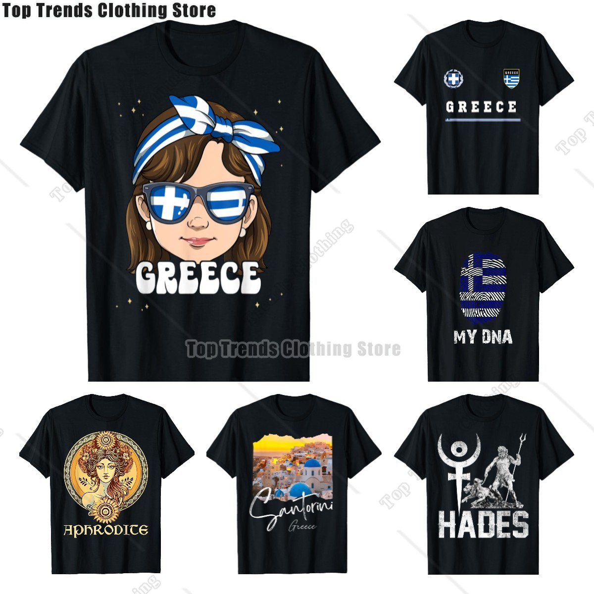 Summer Clothing For Greece - Camiseta vintage masculina com bandeira grega,