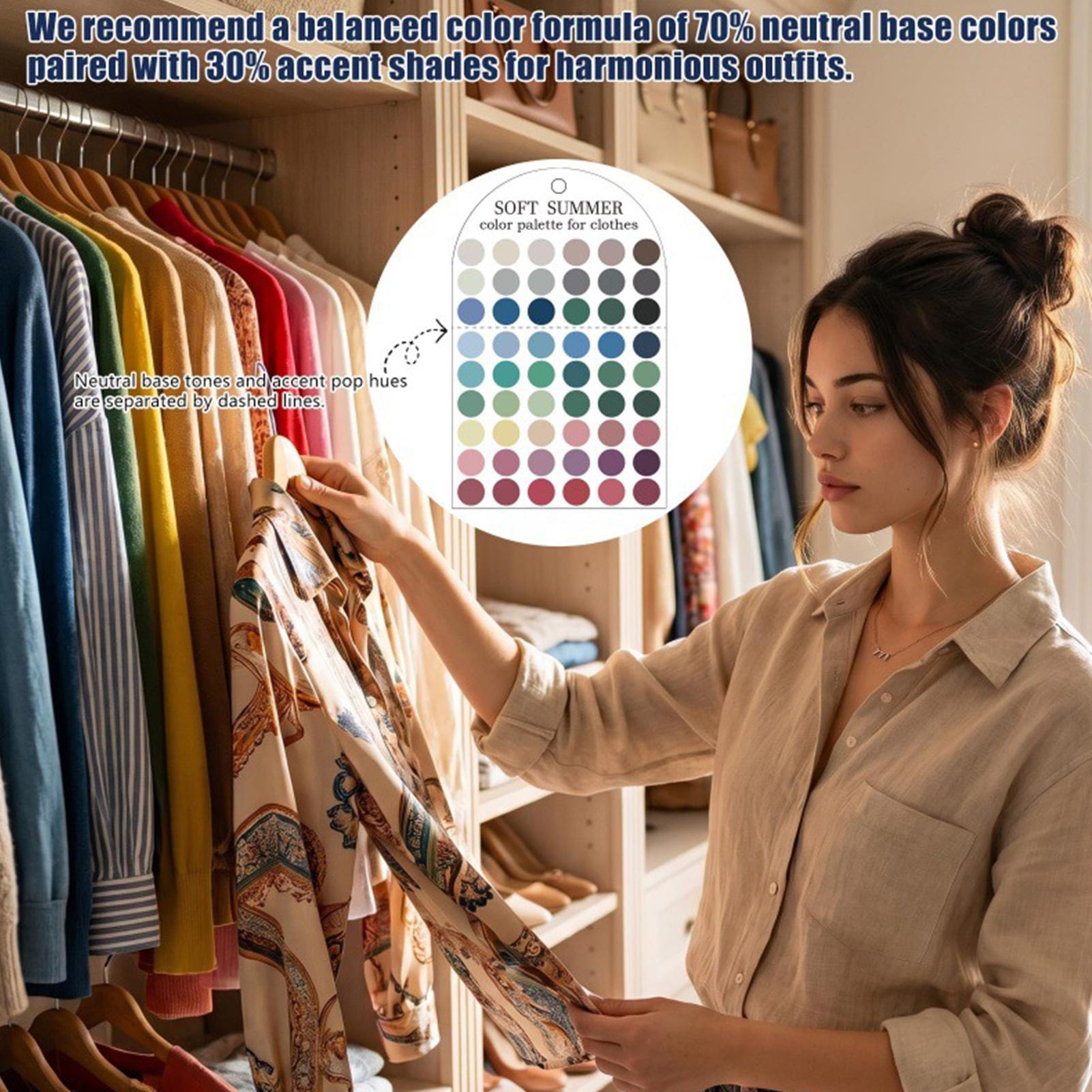 Summer Clothing Color Palette - 2 Peças de Cartões de Amostra