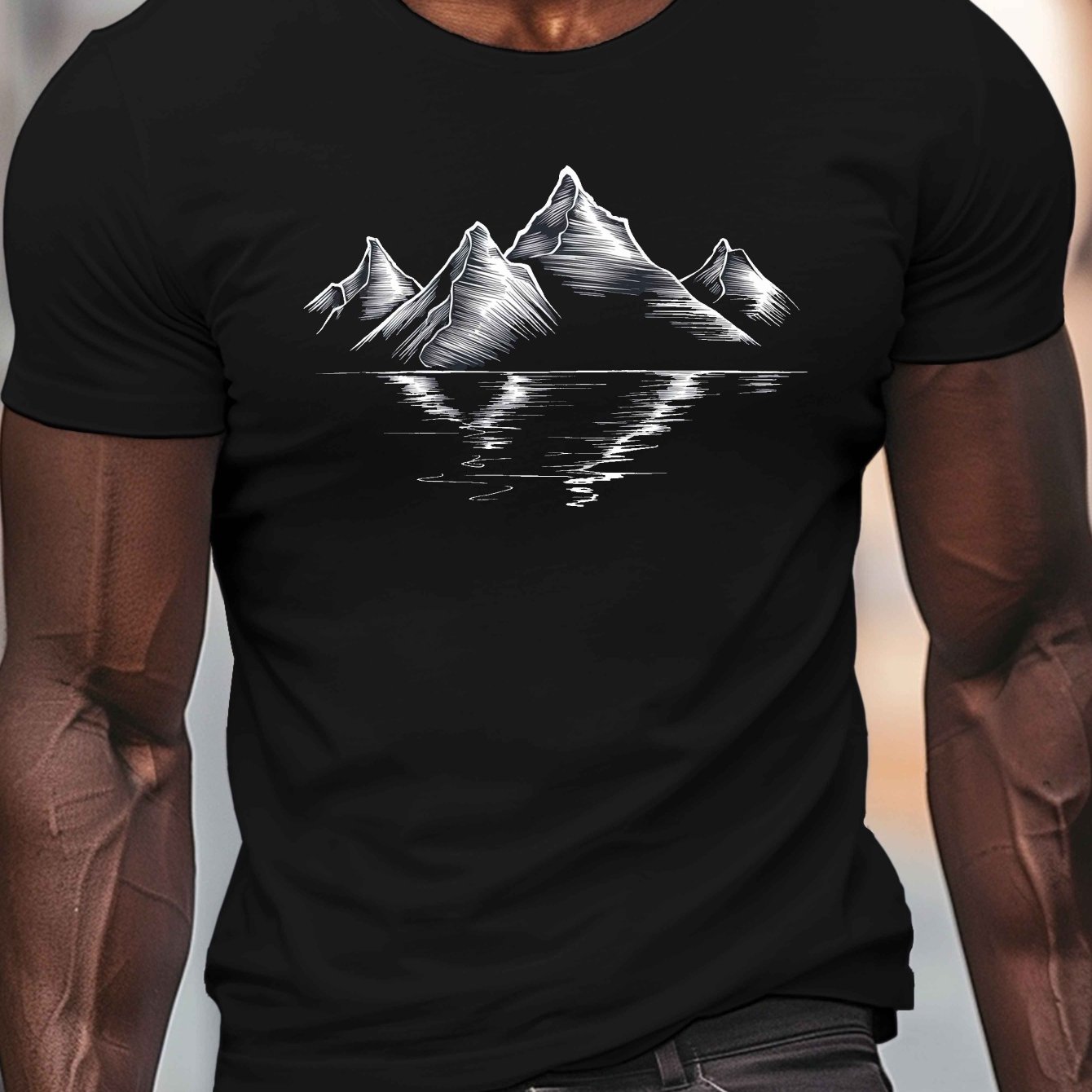 Summer Clothing Range - Camiseta Casual Masculina com Estampa de