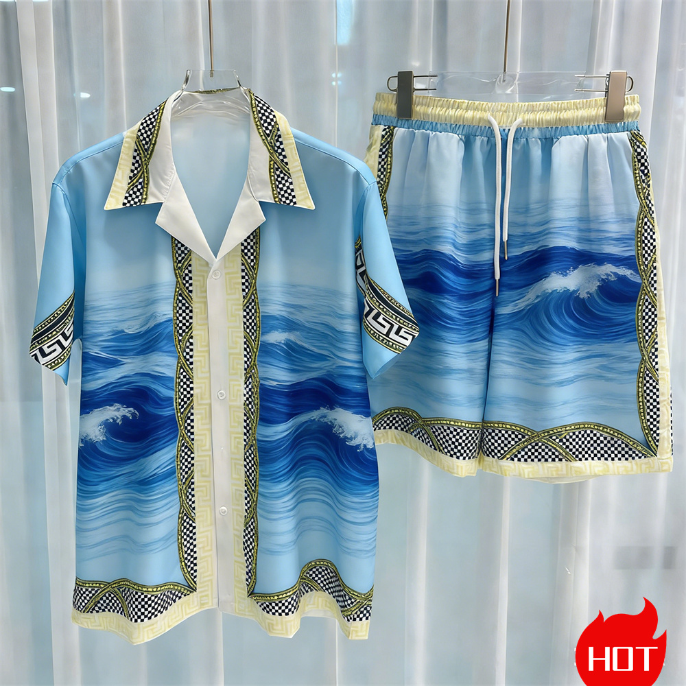 Summer Clothing Patterns - Conjunto de Camisas Masculinas de Verão