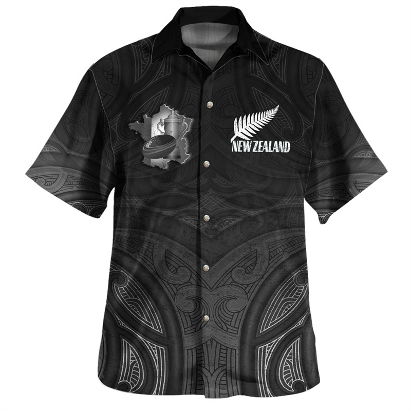 Summer Clothing Nz - 3D Nova Zelândia Maori Silver Fern