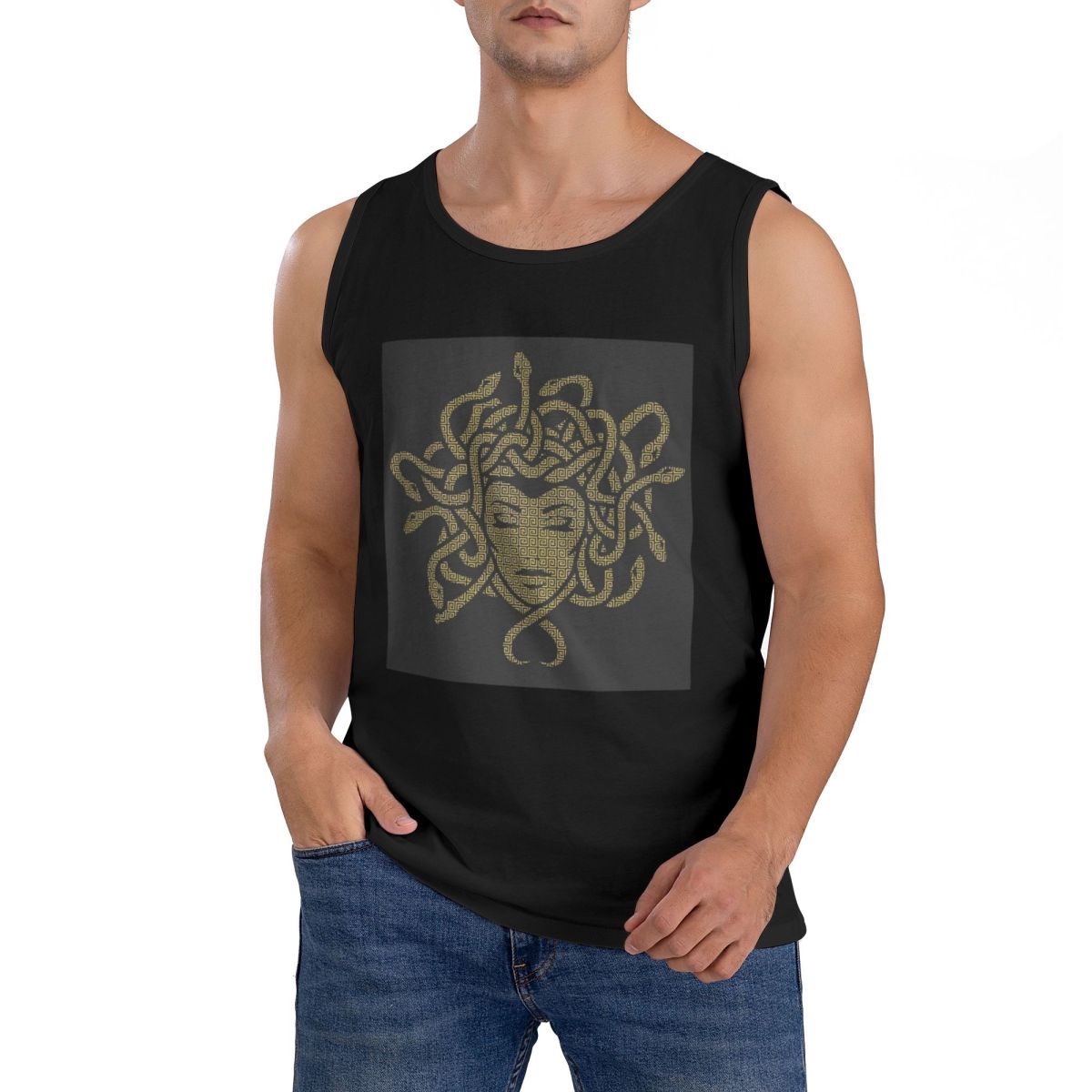 Summer Clothing For Greece - Camiseta Sem Mangas Estilo Vintage Medusa