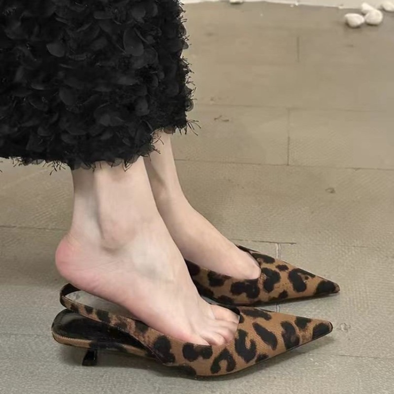 Summer Clothing Sale Women - Sandálias Femininas Slip-On de Salto Alto