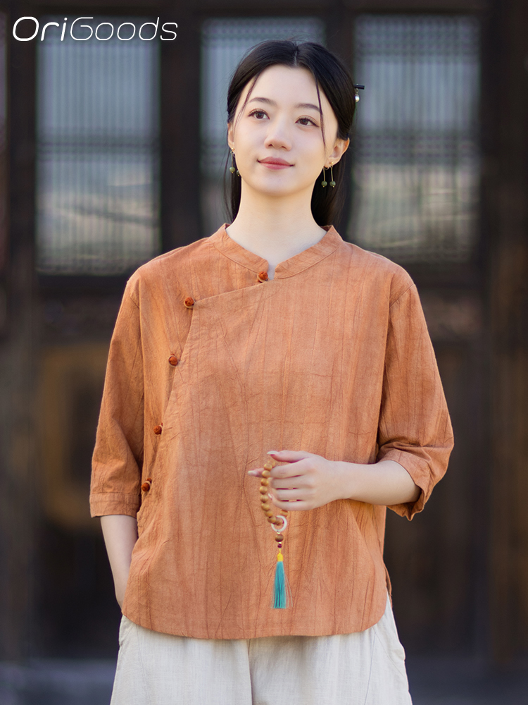 Summer Linen Clothing For Women - Camisa Tie Dye Feminina OriGoods em