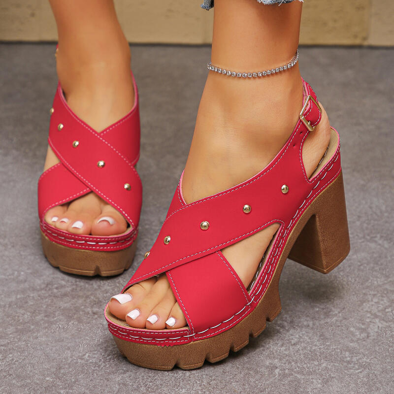 Summer Clothing Sale Women - Vintage super salto alto cinta cruzada