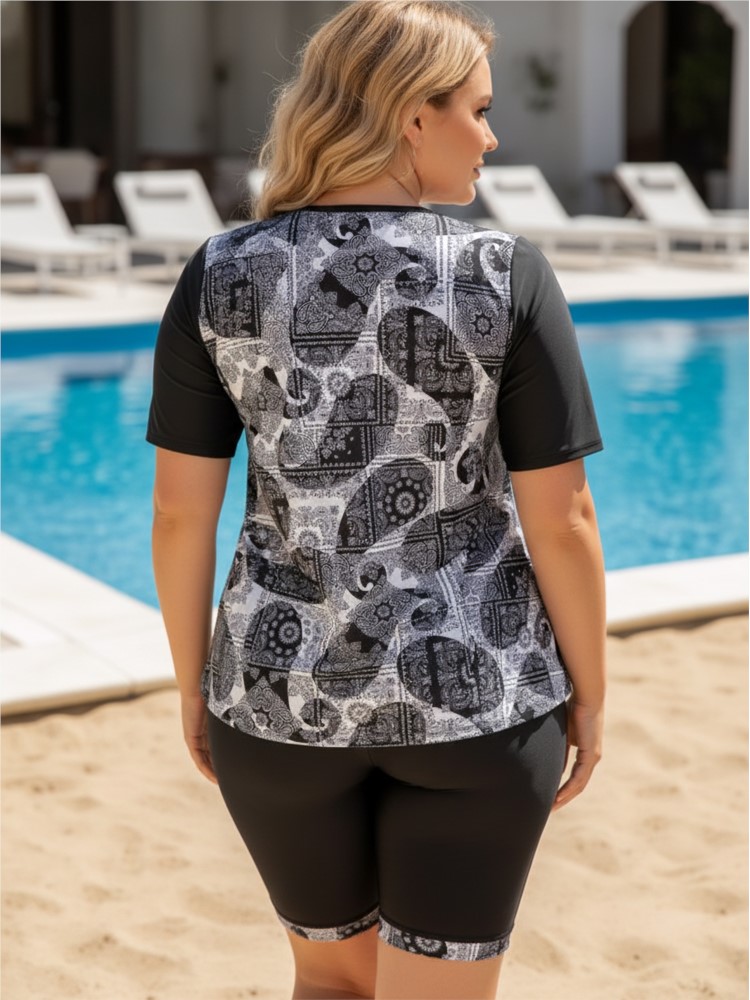 XL-6XL plus size cintura alta  - Bikini Set Push Up avaliação e preço