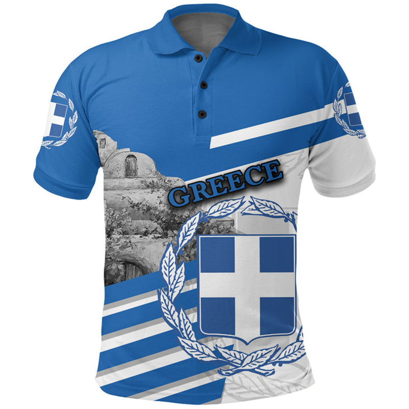 Grécia bandeira mapa 3d impres - Summer Clothing For Greece avaliação e preço