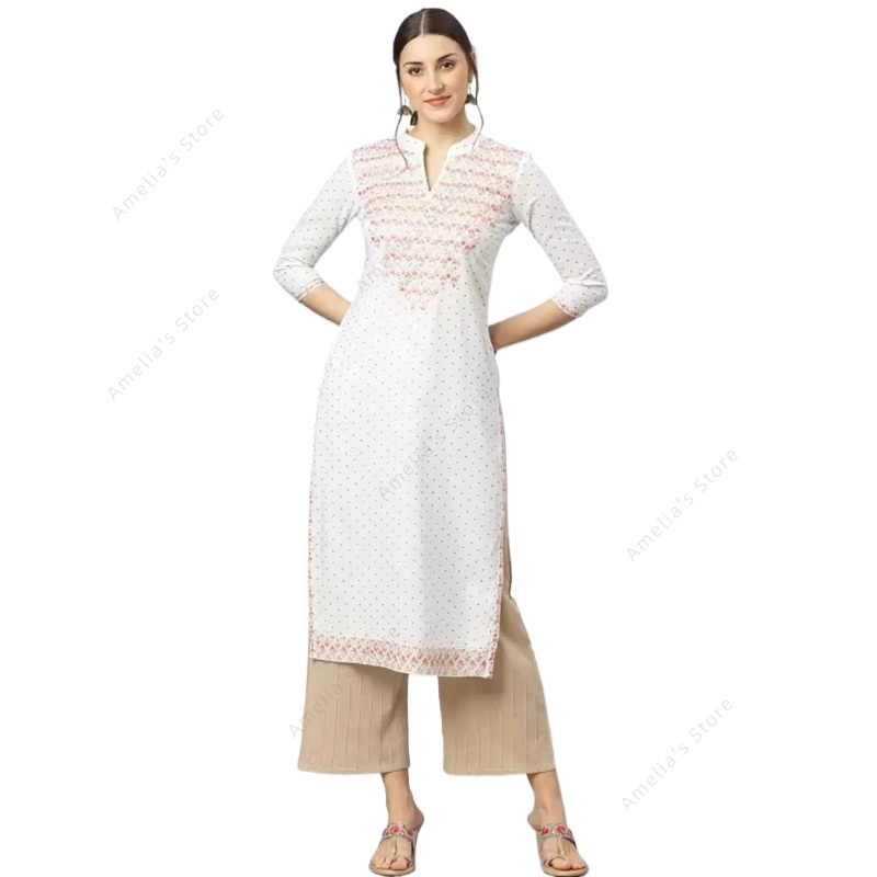 Kurta Feminina Indiana de Rayo - Summer Clothing Pakistan avaliação e preço