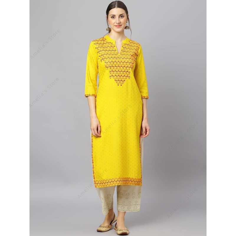 Kurta Feminina Indiana de Rayo - Summer Clothing Pakistan avaliação e preço