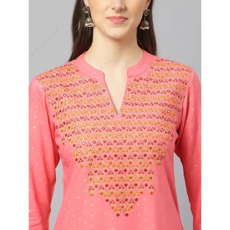 Kurta Feminina Indiana de Rayo - Summer Clothing Pakistan avaliação e preço