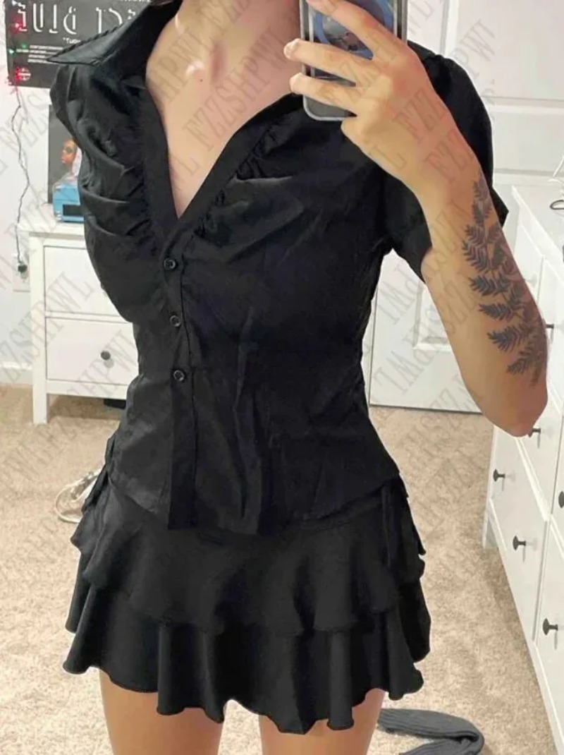 Blusa Feminina Y2K Grunge Góti - Summer Grunge Clothing avaliação e preço