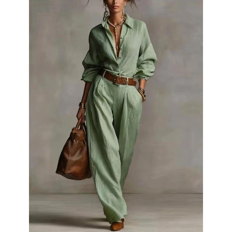 Conjunto de Calças de Linho e  - Summer Linen Clothing For Women avaliação e preço