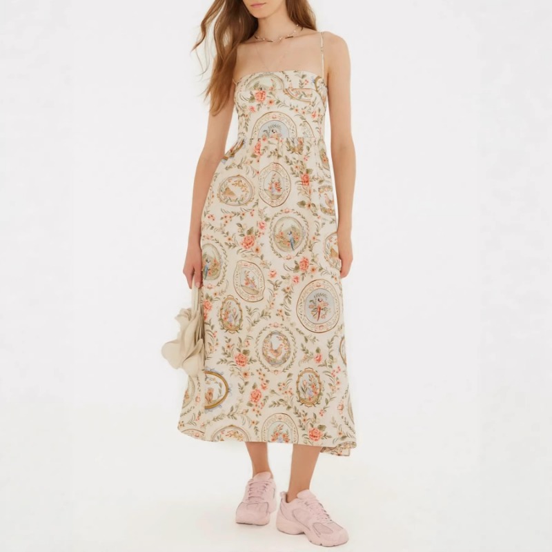 Vestido Midi Feminino Vintage  - Sundress Midi Floral avaliação e preço