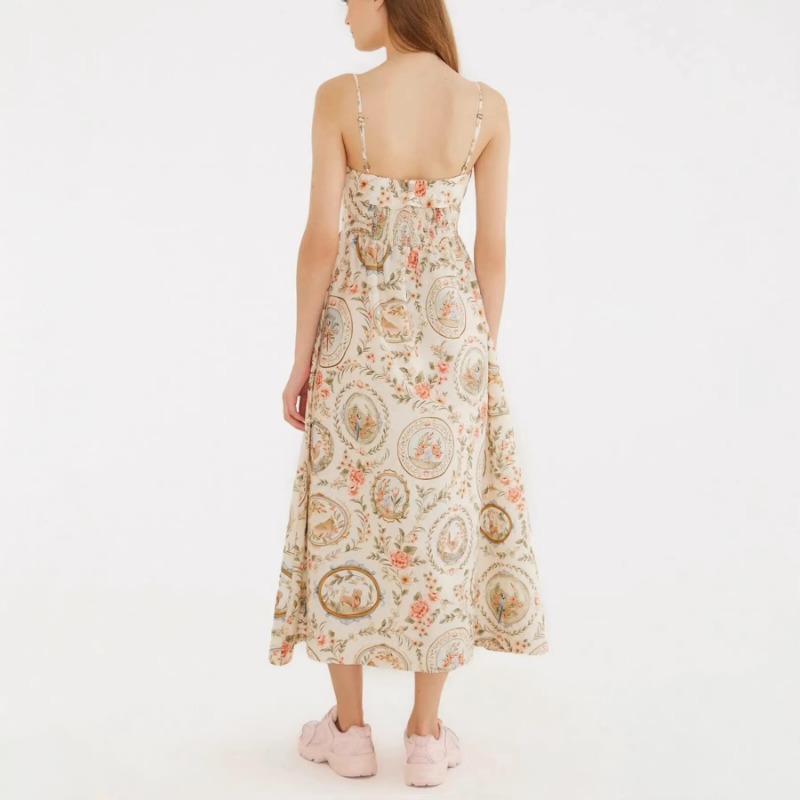 Vestido Midi Feminino Vintage  - Sundress Midi Floral avaliação e preço