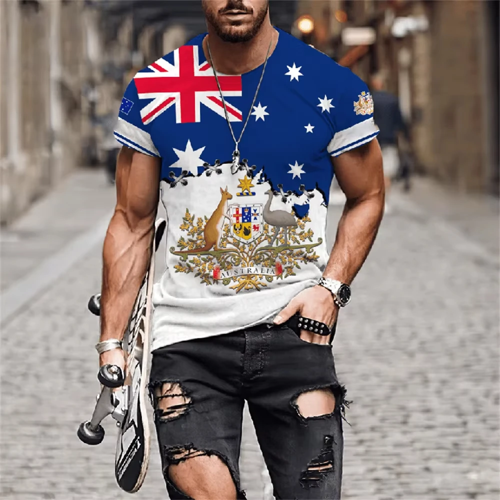 Camisetas masculinas austrália - Summer Clothing Australia avaliação e preço