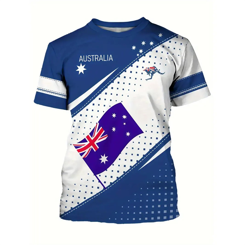 Australia National Flag T-shir - Summer Clothing Australia avaliação e preço