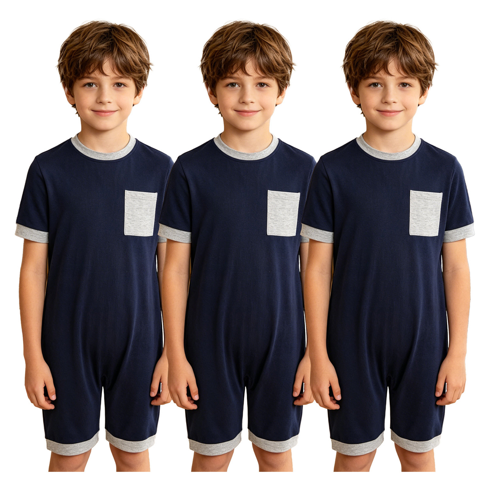 Conjunto de 3 Peças de Macacõe - Summer Clothing Boys avaliação e preço