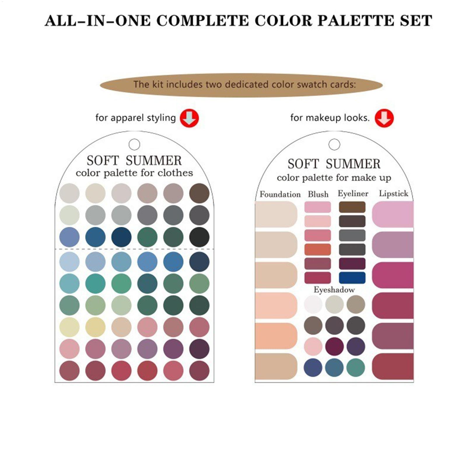 2 Peças de Cartões de Amostra  - Summer Clothing Color Palette avaliação e preço