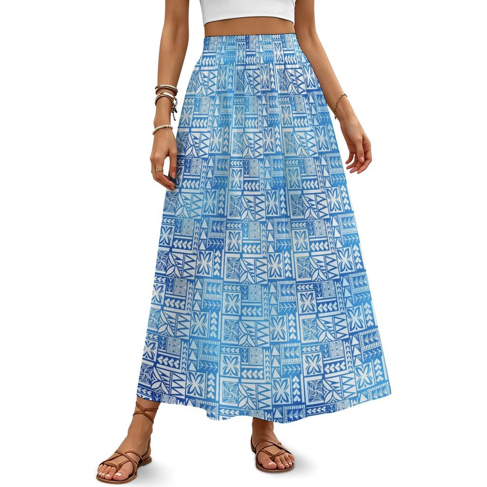 Saia Maxi de Estampa Tribal Po - Summer Clothing Outlet avaliação e preço