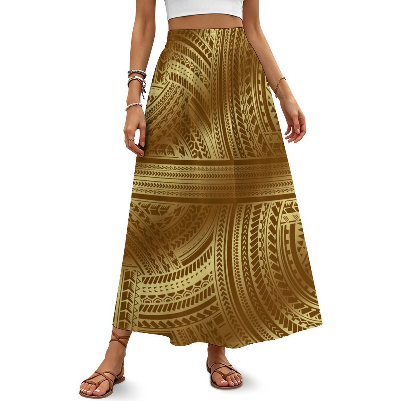 Saia Maxi de Estampa Tribal Po - Summer Clothing Outlet avaliação e preço