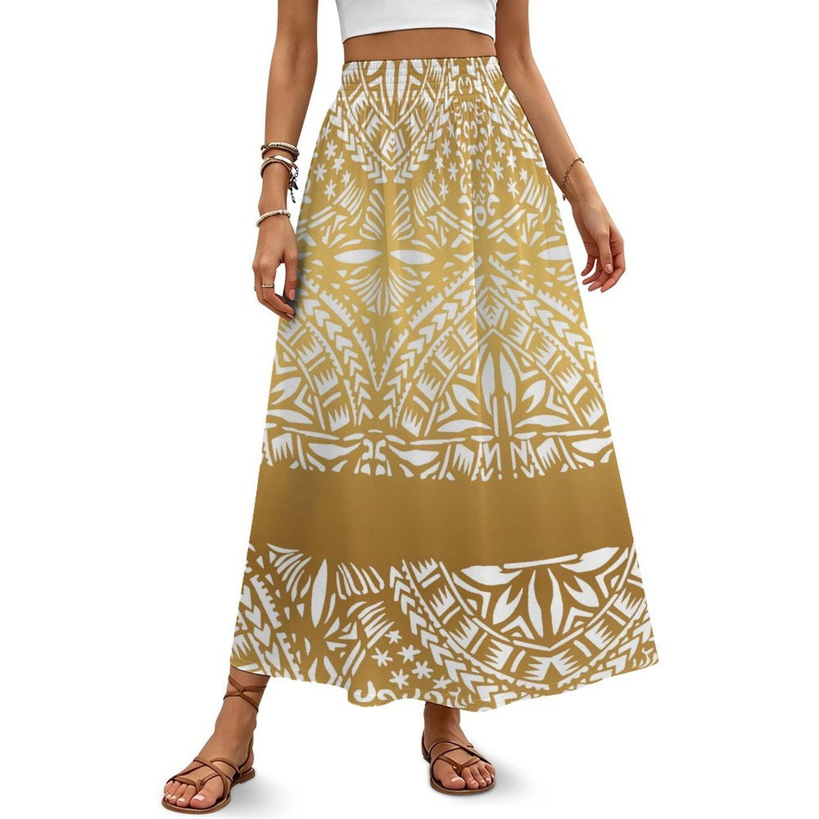 Saia Maxi de Estampa Tribal Po - Summer Clothing Outlet avaliação e preço