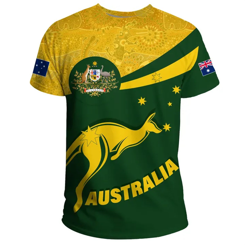 3D Print Austrália bandeira t- - Summer Clothing Australia avaliação e preço