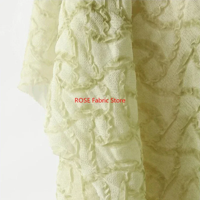 Tecido de chiffon plissado lev - Soft Summer Yellow Clothing avaliação e preço