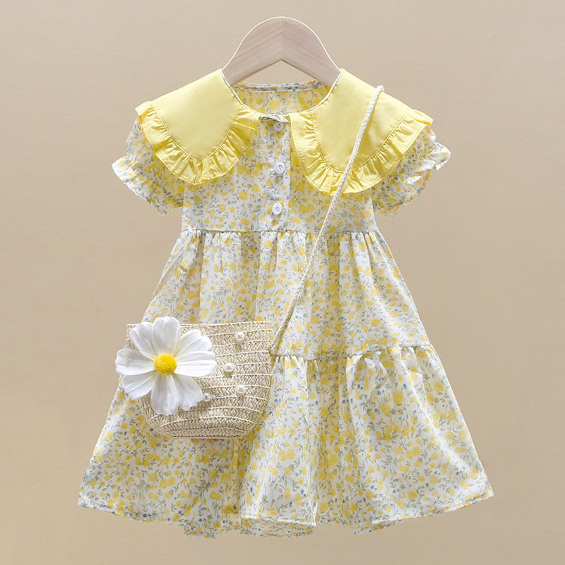 2 pçs verão amarelo floral cri - Sundress Midi Floral avaliação e preço