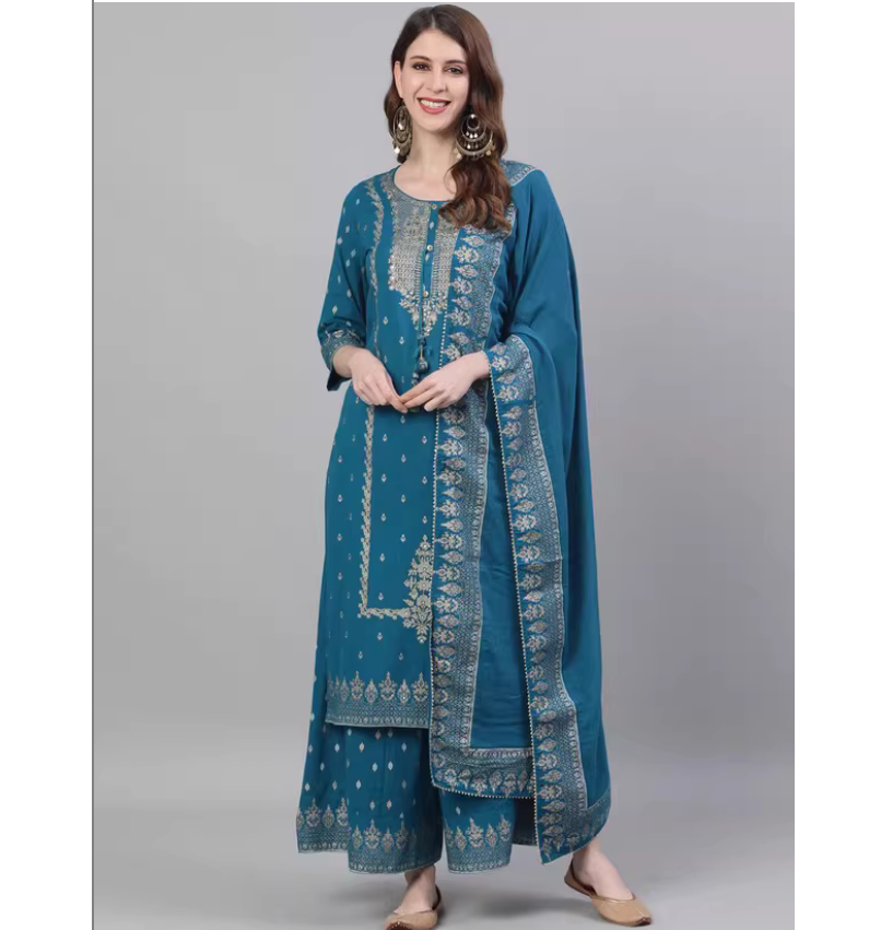 Conjunto de Três Peças Estilo  - Summer Clothing Pakistan avaliação e preço